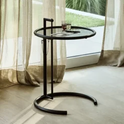 Adjustable Table E 1027 Svart Sidobord