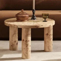 Burl Post Coffee Table