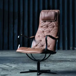 Chic Fåtölj Metall Läder