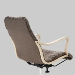 Chic Wood Låg Fåtölj Fårskinn
