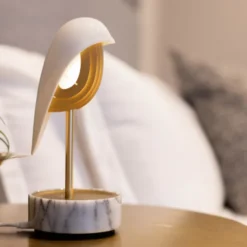 Chirp Väckarklocka/Lampa Marmor