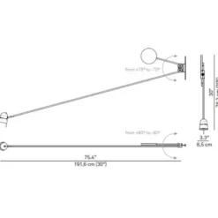 Counterbalance D73 Vägglampa