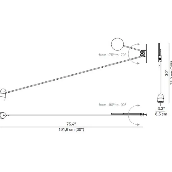 Counterbalance D73 Vägglampa