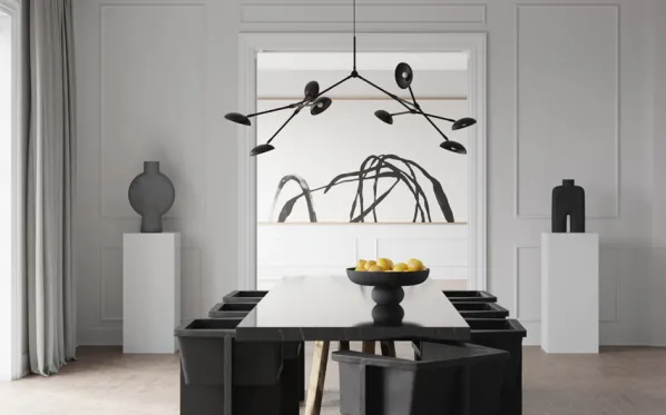 Drop Chandelier Taklampa Burned Black