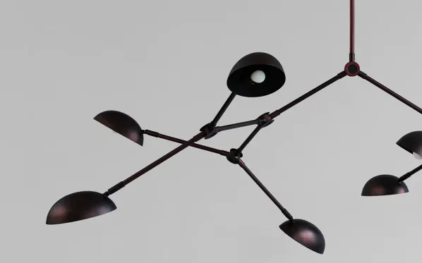 Drop Chandelier Taklampa Burned Black