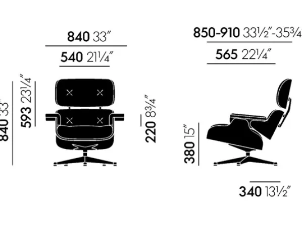 Eames Lounge Chair Läder Classic