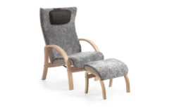 Easy Fåtölj och Pall Fårskinn
