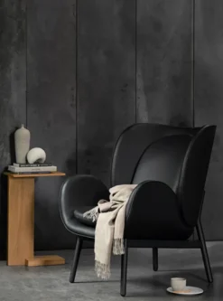 Embrace Small Fåtölj Och Pall Elmosoft Svart Läder