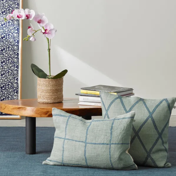 Ikat Orissa kuddfordral Aqua/Heaven Blue