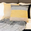 Knitted Stripes Kuddfordral Yellow