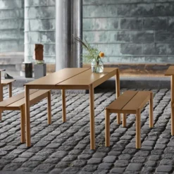 Linear Steel Bänk Utemöbel