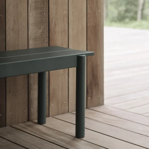 Linear Steel Bänk Utemöbel