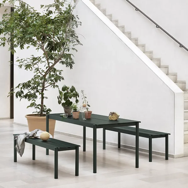 Linear Steel Bänk Utemöbel