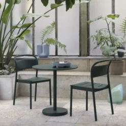 Linear Steel Cafébord Runt