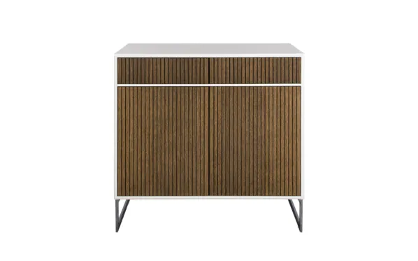 Line Burned Walnut Hög