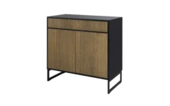 Line Burned Walnut Hög