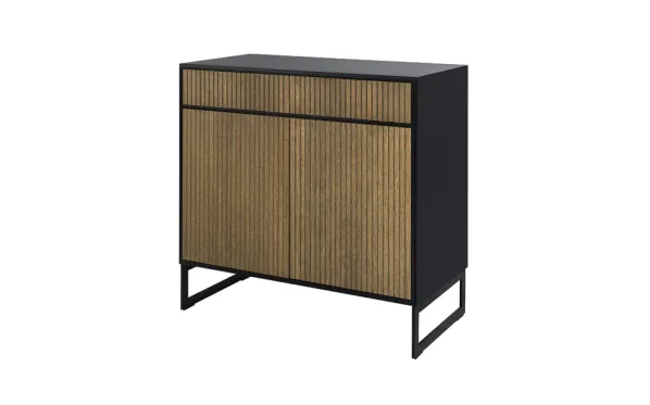 Line Burned Walnut Hög