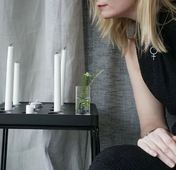 Ljusstake Stumpastaken Svart Small