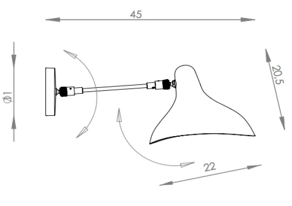 Mantis BS5 Vägglampa