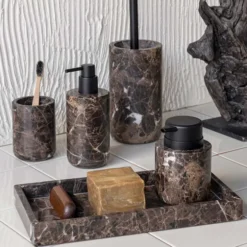 Marble Tandborstmugg Brown