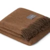 Mohair Pläd Dark Earth & Light Brown Melange