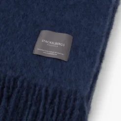 Mohair Pläd Denim Dark Blue