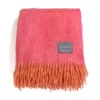Mohair Pläd Orange & Pion Melange