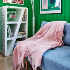 Mohair Pläd Rosé