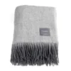 Mohair Pläd White & Skiffer Melange