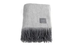 Mohair Pläd White & Skiffer Melange