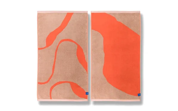 Nova Arte Handduk Latte/Orange
