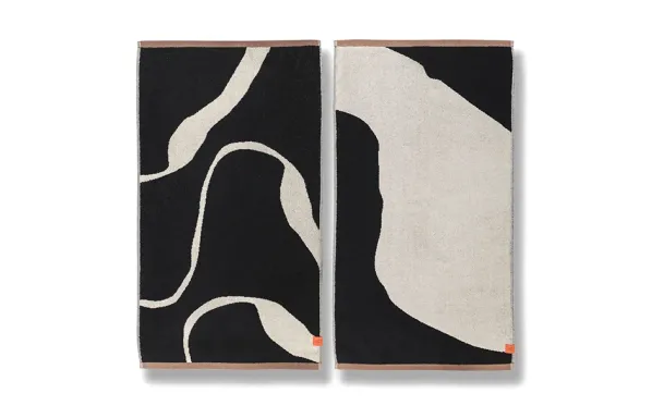 Nova Arte Handduk Svart/Off-white