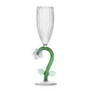 Optical Flute Lilac flower Champagneglas