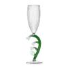 Optical Flute White flower Champagneglas