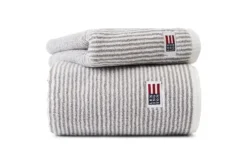 Original Towel Handduk Striped White/Gray