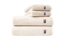 Original Towel Handduk Striped White/Tan