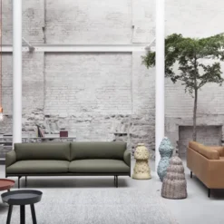 Outline 3-Sits Soffa Polerad Aluminium