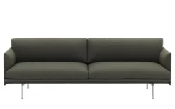Outline 3-Sits Soffa Polerad Aluminium