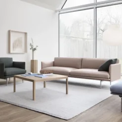 Outline 3-Sits Soffa Polerad Aluminium