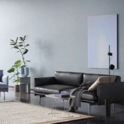 Outline 3-Sits Soffa Polerad Aluminium