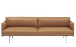 Outline 3-Sits Soffa Polerad Aluminium
