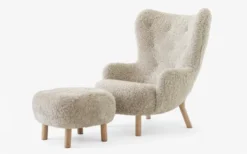 Petra Lounge Chair Fåtölj Sheepskin Moonlight