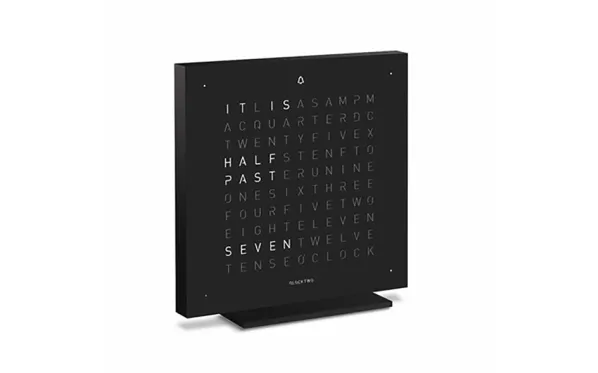 QlockTwo Earth 13,5 Deep Black