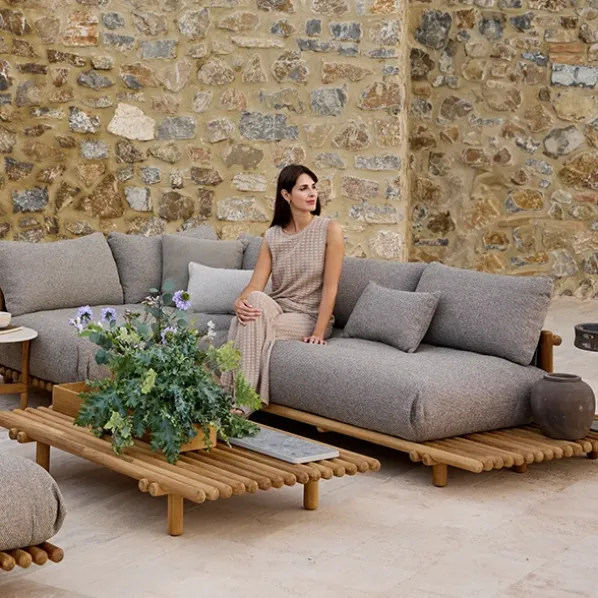Sticks Platform Hörnsoffa Teak Utemöbel