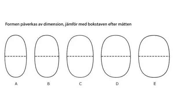 Superellips Bord Med 2. Iläggsskivor