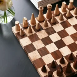 The Minimalist Wood Chess Spel