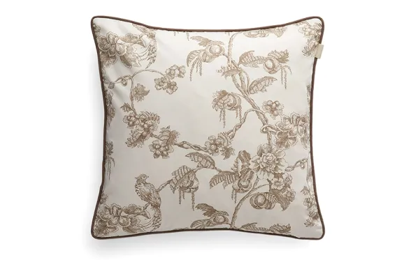 Tree Print Kuddfodral Satin Taupe