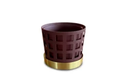 Trio Square Kruka Dark Red