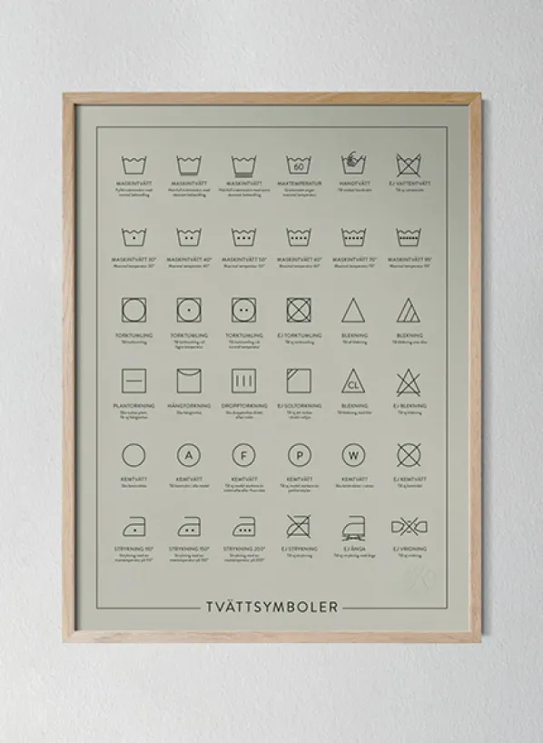 Tvättsymboler Pale Green