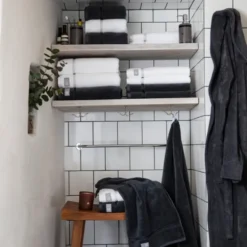 Unisex Hotel Velour Morgonrock Vit